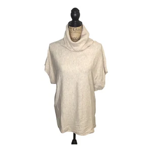Gap Womens Pullover Sweater size Medium Cowl Neck Kimono Sleeve Tan - Afbeelding 1 van 5
