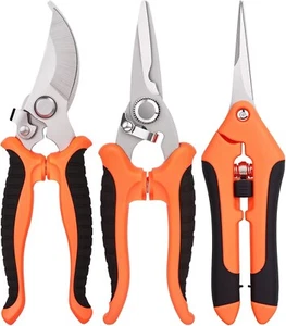 Pruning Scissors Garden Shears Hand Tools Plant Trimming Pruners 1 or 2 or 3 PCS - Picture 1 of 26