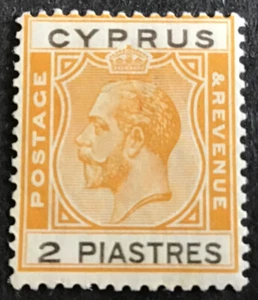 Cyprus George V 1925 2 Piastres Mult. Script CA SG121 Mounted Mint C/V £15 2016. - Picture 1 of 2