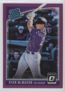 2018 Panini Donruss Optic Rated Variation Purple Prizm Ryan McMahon Rookie RC