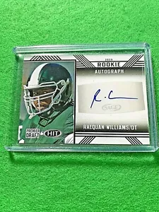 RAEQUAN WILLIAMS AUTO ROOKIE CARD EAGLES RC BLACK 2020 SAGE HIT PREMIER DRAFT RC - Picture 1 of 12