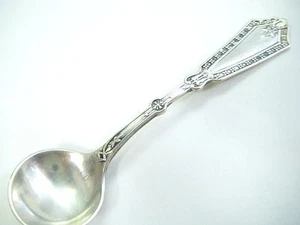 WHITING ROSETTE STERLING SILVER MASTER SALT SPOON NO MONO 1 OF 2 - Picture 1 of 6