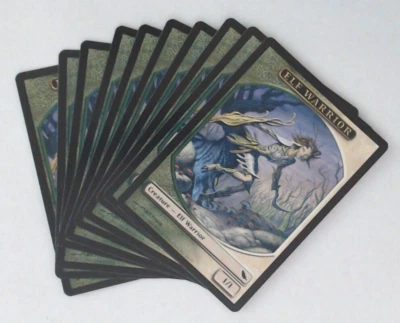 MTG (10) Elf Warrior Token (Green/White) - Shadowmoor - 12/12 -U48 - Image 1 of 2