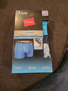 Hanes Men's Ultimate Comfort Total Support Pouch Trunk Briefs 2XL - Picture 1 of 5