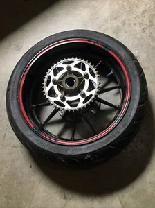BMW 2016 2017 S1000R 2009 / 2016 2017 S1000RR REAR WHEEL BACK RIM W TIRE ROTOR - Picture 1 of 15