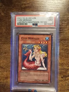 Yugioh Cure Mermaid PSA 9 1st Edition LON-041 - Picture 1 of 7