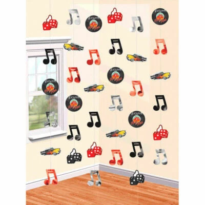 NEW Amscan Classic 50s Rock & Roll Value Pack String Decorations Birthday Party  - Изображение 1 из 4