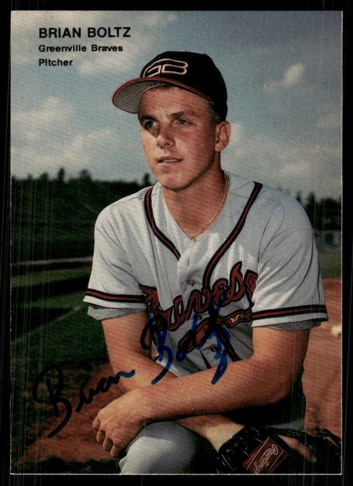 1990 Greenville Braves BRIAN BOLTZ Signed Card auto autograph SALISBURY, NC - Image 1 of 1