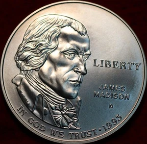 Uncirculated 1993-D Denver Mint James Madison Comm Silver Dollar - Picture 1 of 2