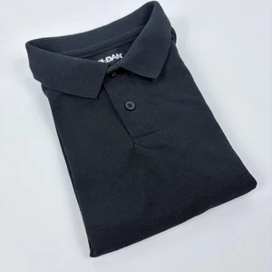 Gildan Dry Blend Polo Shirt School Uniform Black Youth Size L (14-16) - Picture 1 of 5