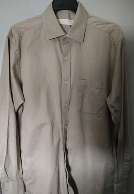 Michael Kors Sand Cotton Button Down LS Shirt Sz 15 1/2 Classic Traditional - Image 1 of 4