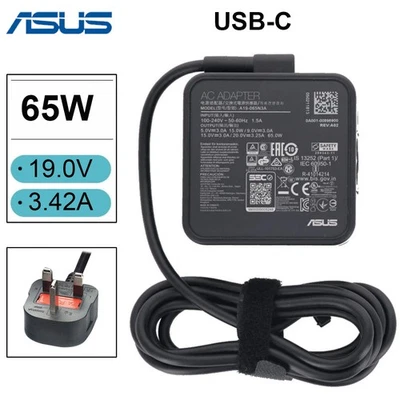Genuine 65W USB C Charger Power Supply for ASUS Zenbook Duo 2024 UX8406 UX8406MA - Image 1 of 4