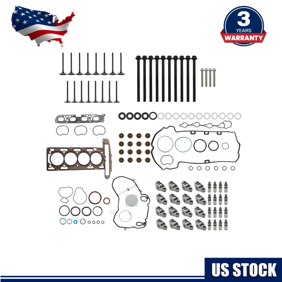 Head Gasket Set & Rocker Arms & Valve Lifter For Chevy Equinox GMC Terrain 2.4L - Image 1 of 4