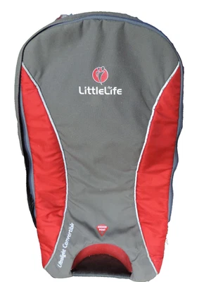 Mochila portabebés convertible ultraligera LittleLife ajustable roja gris Foto 1 de 4