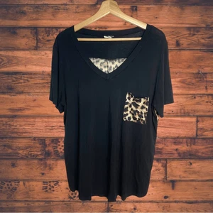 Heimish T-Shirt Gepard Print schwarz Large - Bild 1 von 6