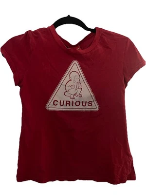 Camiseta De Colección Curious George Adventures Camiseta Roja Gráfica Jerry Leigh Talla S Foto 1 de 4