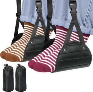 2-Pack Airplane Travel Footrest Hammock - Perfect Foot 2PCS, Black - Picture 1 of 7
