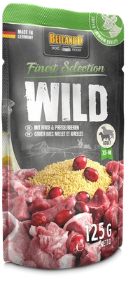 BELCANDO 12x125g Wild mit Hirse & Preiselbeeren Nassfutter Feuchtnahrung Hund - Bild 1 von 4