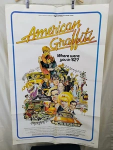 Orig 1973 AMERICAN GRAFFITI Movie Poster Rich. Dreyfus Ron Howard George Lucas - Picture 1 of 9