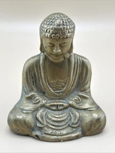 Vintage Great Buddha At Kamakura Statue Bronze Tone Metal 3.5 Inch Figurine - Picture 1 of 7
