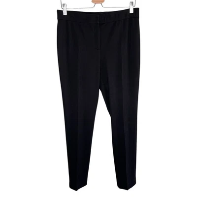 Akris Punto Womens Black Front Pleat Tailored Dress Trousers Size 10 - Image 1 of 4