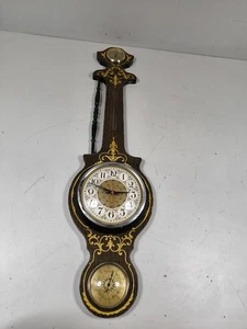 Vintage Wall Clock with Barometer & Thermometer - Used, Working - Picture 1 of 13