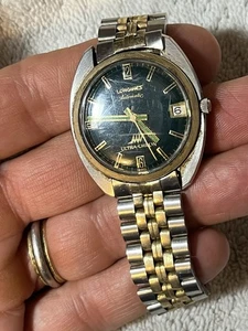 36mm Longines 14K Gold Cap Ultra-Chron Automatik Herrenuhr läuft braucht Service - Bild 1 von 12