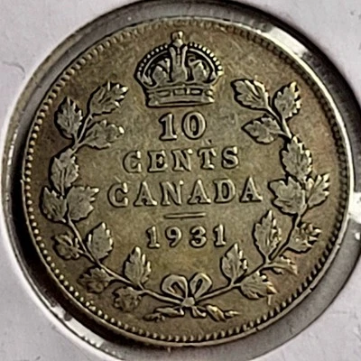 1931 Canada Silver 10 Cent. VF Condition.  - Image 1 of 2