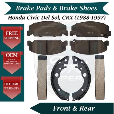 Almohadillas delanteras y zapatas traseras ACDelco OEM para Honda CRX Civic Del Sol 1988-1997 Foto 1 de 4