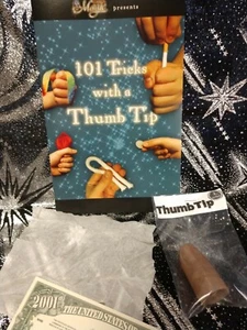 Punta del pulgar 101 trucos folleto y punta del pulgar vernet con truco de magia de seda y billete - Imagen 1 de 4