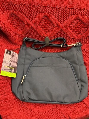 Travelon Anti-Theft Classic Crossbody Bucket Bag 14x10x4” Midnight 🔵🔵 - Image 1 of 3