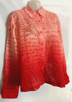 Mirasol Button Down Long Sleeve Tie-Dye Shirt Blouse Top sz.XL - Image 1 of 4
