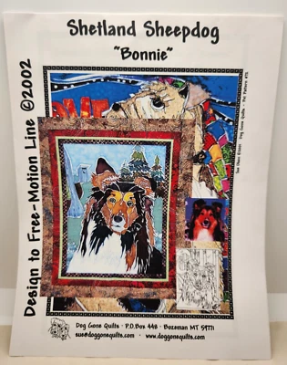 Shetland Sheepdog Quilt Applique Pattern Dog Gone Quilts - Image 1 of 2