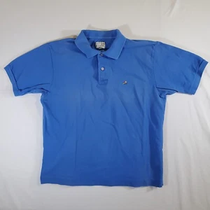 United Colors of Benetton Blue USA Made VTG 90s Y2K M Polo Golf Tennis Shirt Top - Picture 1 of 14