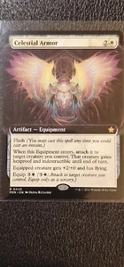 MTG Celestial Armor Extended Art Foundations FDN 0443 NM Ships Now - Picture 1 of 2