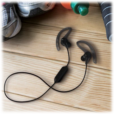 JVC Wireless Sports Ear Clip Headphones Bluetooth Sweat Proof IPX2 HAEC20BTB - Image 1 of 3