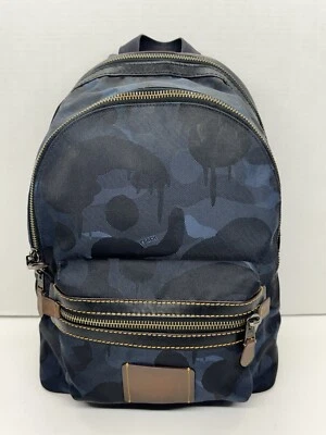 Coach Hombre Academy Mochila Lona Estampado Azul Camuflaje Foto 1 de 4