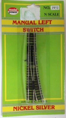 N SCALE MODEL POWER 3951 LH MANUAL SWITCH - Image 1 of 2