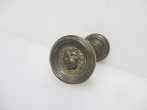Georgian Brass Door Handles Knobs Old Antique Regency Lion Head - Picture 1 of 13