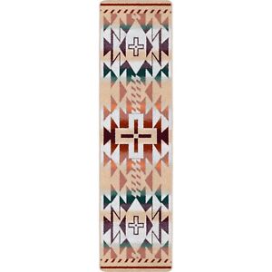 Rustic Cross Clay Multi Southwest Country Ranch Farmhouse Runner Rug 2'x8'
