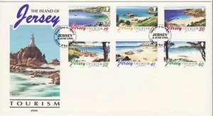 GB Briefmarken Ersttagsbrief Trikot Tourismus, Strände, Bucht, Sand, Meer, Urlaub 1996 - Bild 1 von 1