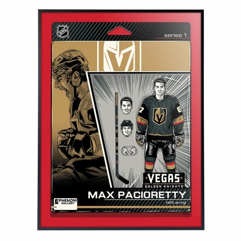 Vegas Golden Knights Max Pacioretty Action Figure 18" x 24" Deluxe Framed Serigr Cover