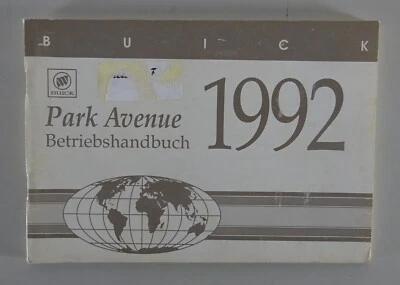 Istruzioni D'Uso / Manuale Buick Parco Avenue Di 1992 Su Tedesco - Immagine 1 di 2
