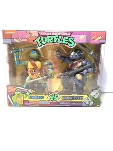 Playmates Toys TMNT Teenage Mutant Ninja Turtles LEONARDO VS ROCKSTEADY - Picture 1 of 1