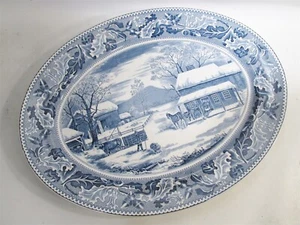 Piatto da portata vintage Johnson Bros England Historic America massiccio Turchia - Foto 1 di 7