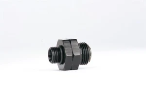 Aeromotive 15681 Union Reducer Fitting Swivel Aluminum Black ORB-8AN to ORB-6AN - Picture 1 of 4
