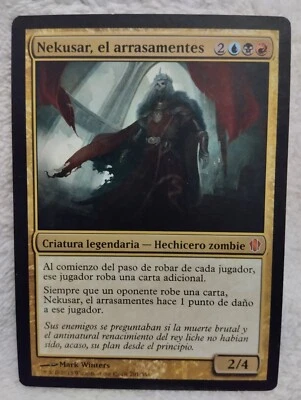 MTG NEKUSAR, THE MINDRAZER SPANISH Language Commander 2013 MYTHIC WOTC - Image 1 of 4