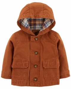 Carter's Brown Baby Boy's Button Canvas Cotton Jacket 24 Months - Bild 1 von 4
