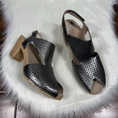 NUEVO Zapato Sandalia Tacón Teagan Metálico Gunmetal Talla 41/US 10.5-11 Foto 1 de 4