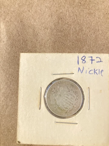 1872 5 Cent Cover